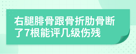 七根肋骨算几级伤残