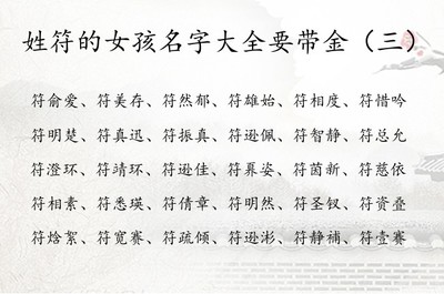 取名字带金的女孩名字