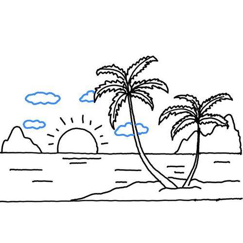 沙滩人怎么画简笔画