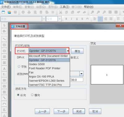 打印机格式设置