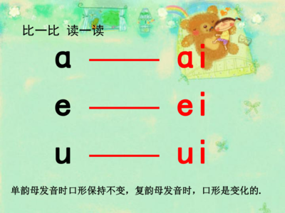 ai ei ui的读音怎么读