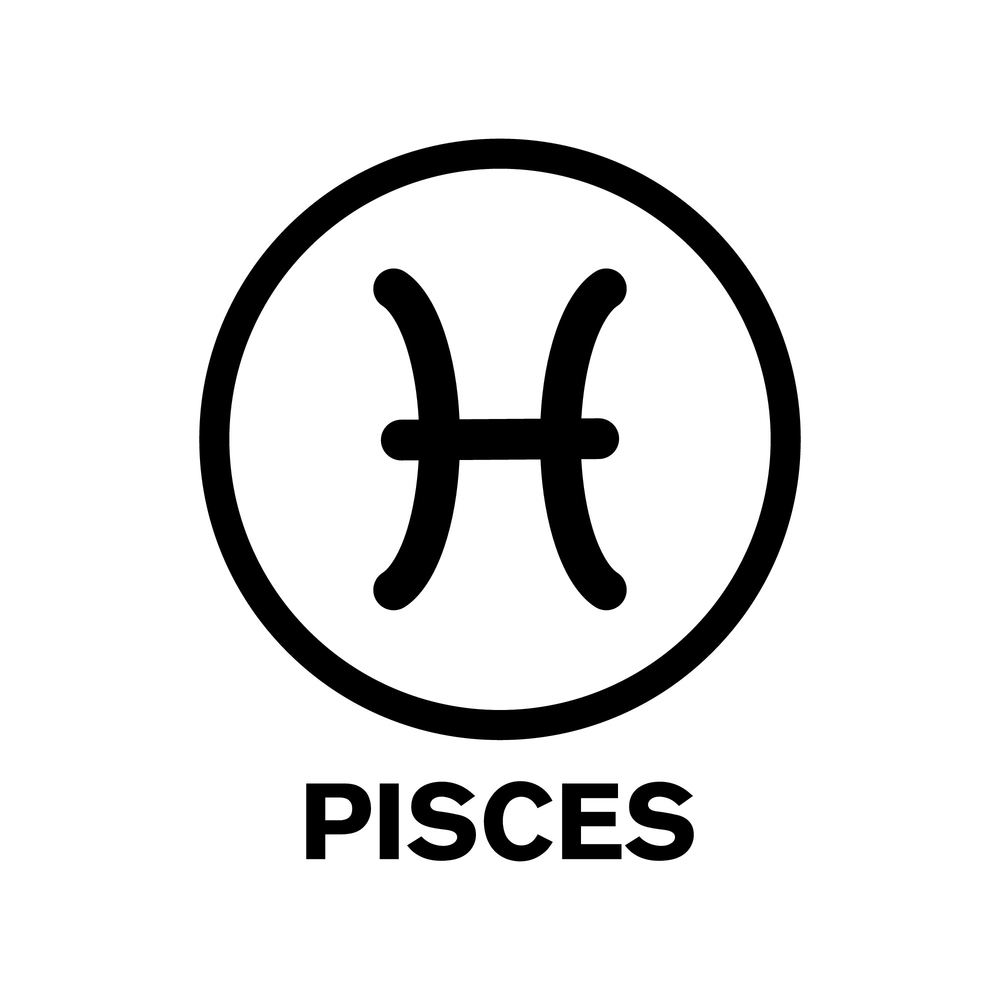 双鱼座图标矢量设计模板