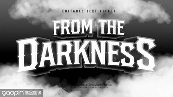 From the Darkness Text effect