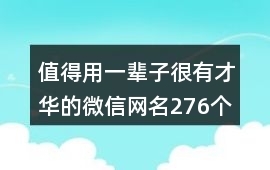 有才华的网名