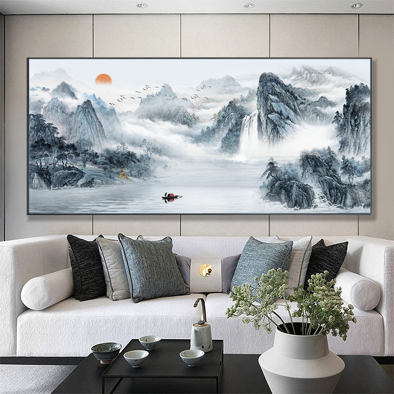 沙发背景墙画