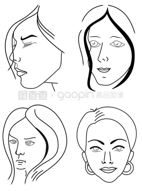 画人脸五官简笔画_画人脸五官简笔画素材_画人脸五官简笔画模板_图