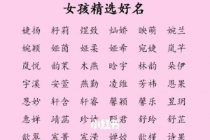 好听的女孩名字四个字