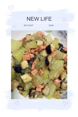 冬瓜蒸香菇末