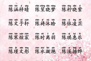 陈姓女宝宝好听的名字