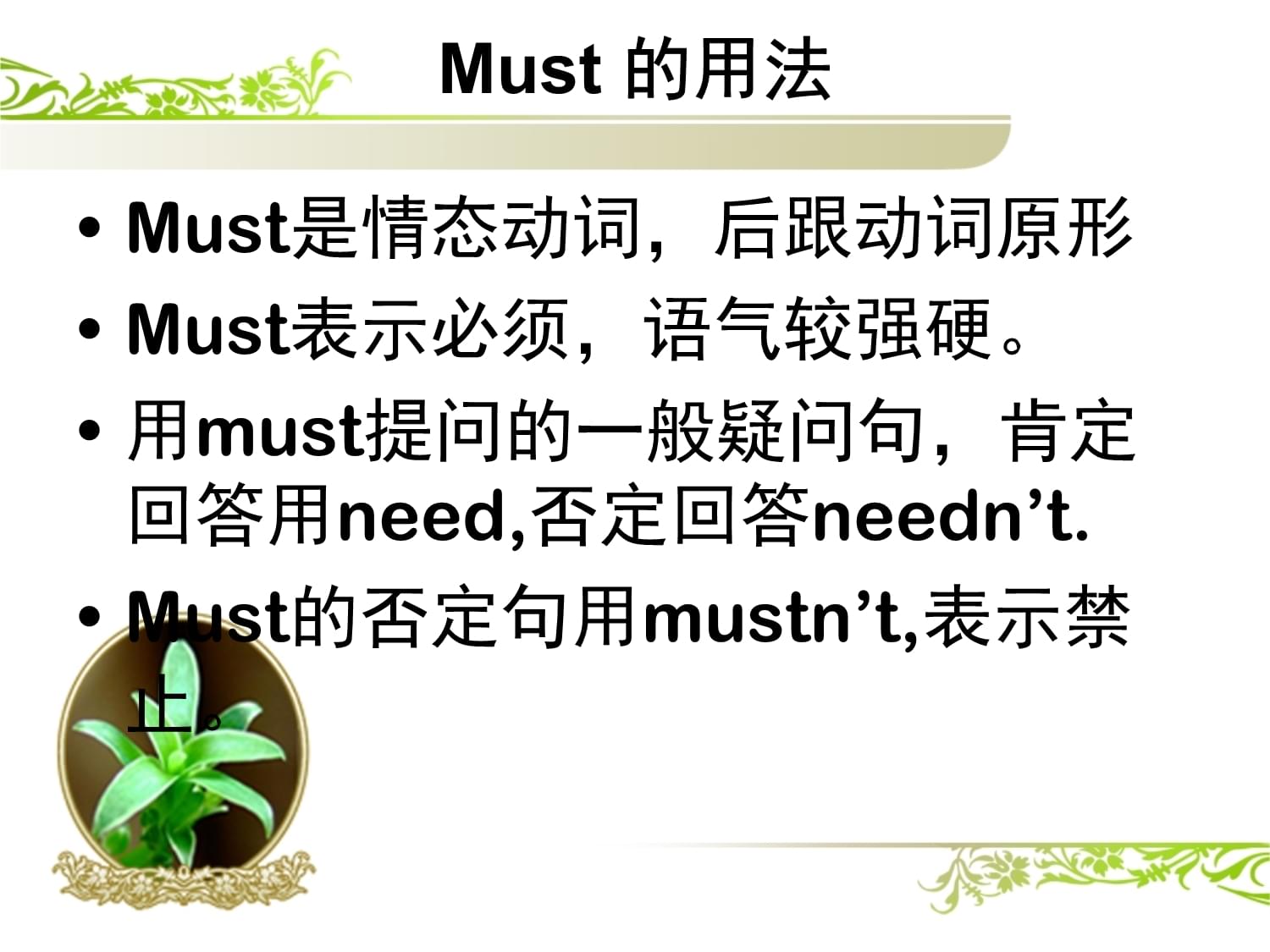 must用法和区别