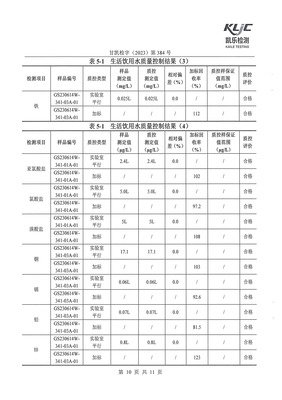 船舶饮用水化验要求标准