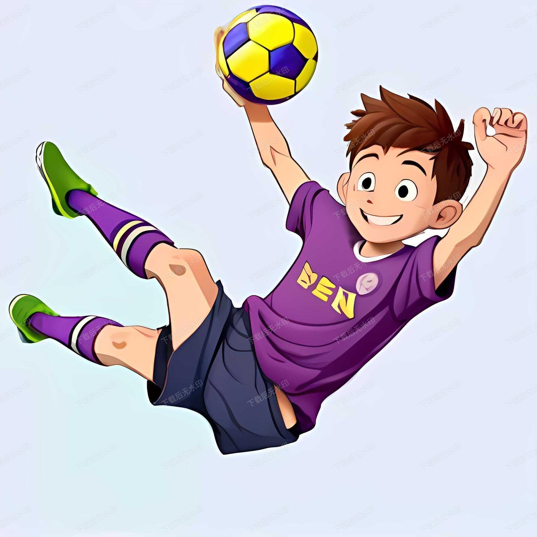 踢足球卡通图片