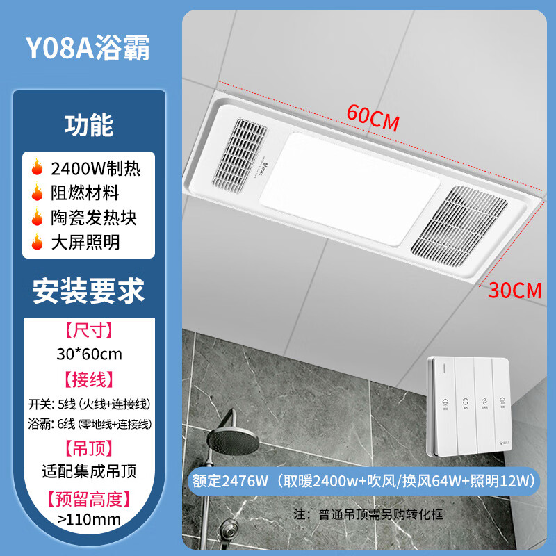 厨房吊顶要装暖风机吗