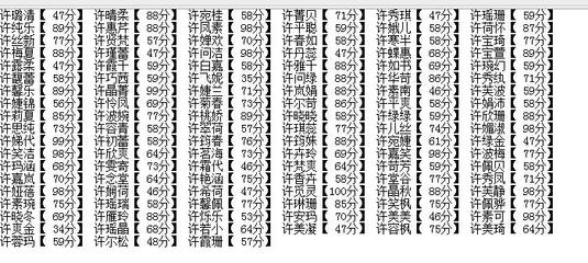 许女孩子名字大全