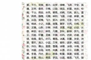 水字旁的女孩名字