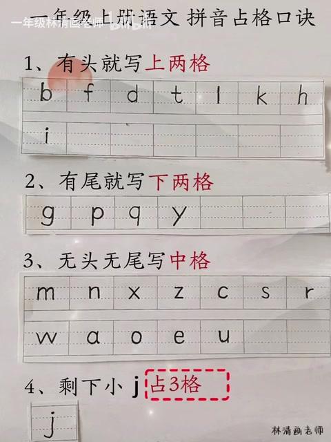 拼音占格的正确写法视频